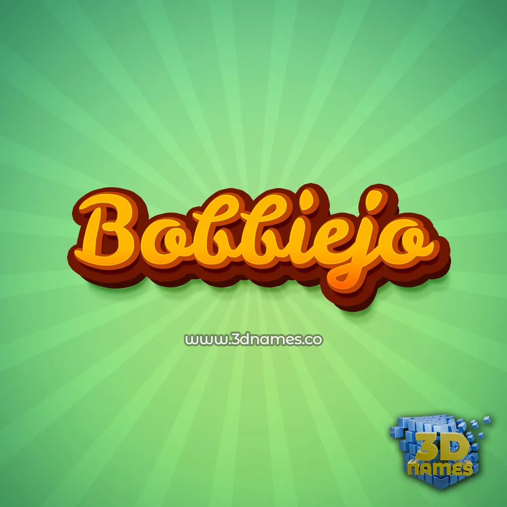 bobbiejo in Green Rays style - 3D name wallpaper