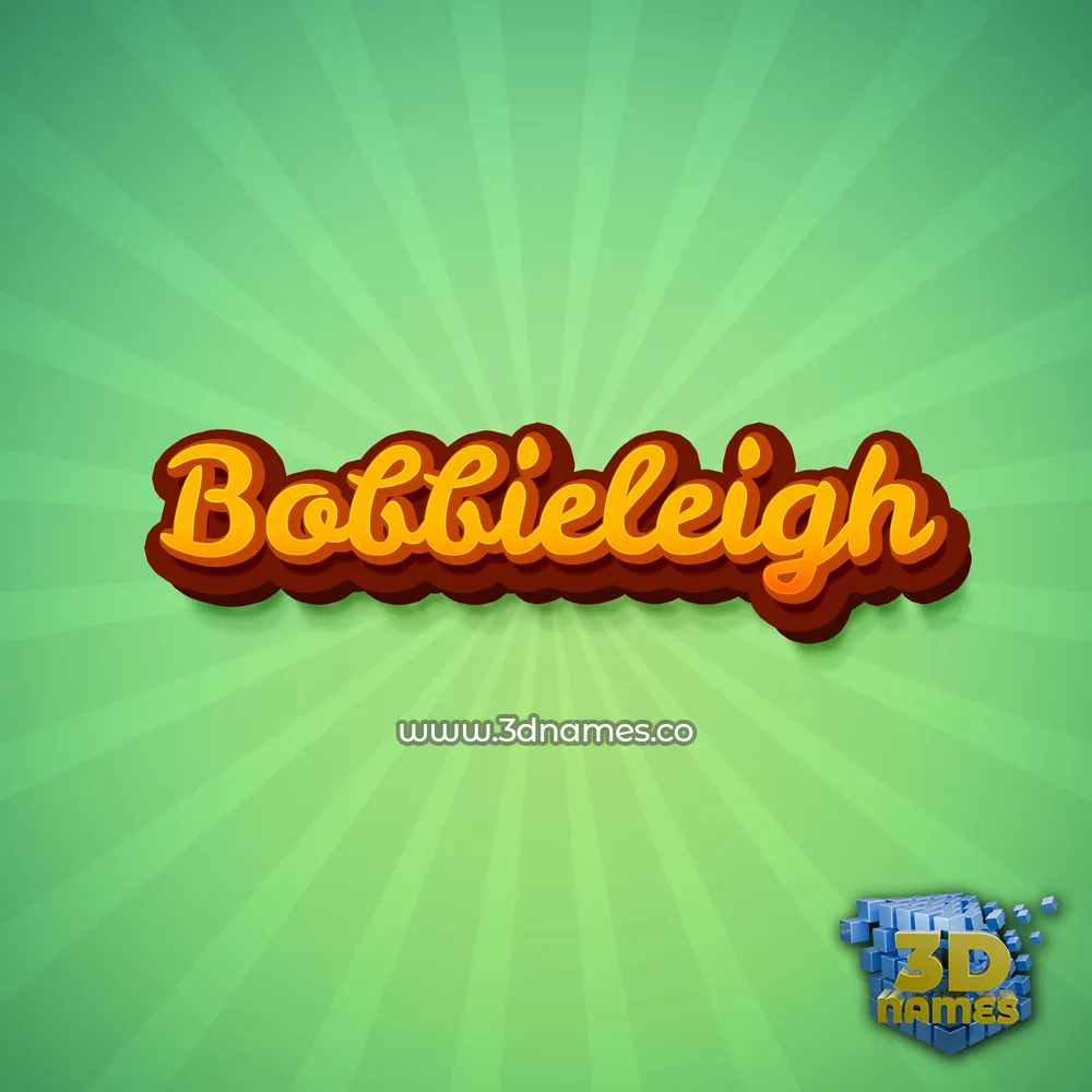 bobbieleigh in Green Rays style - 3D name wallpaper