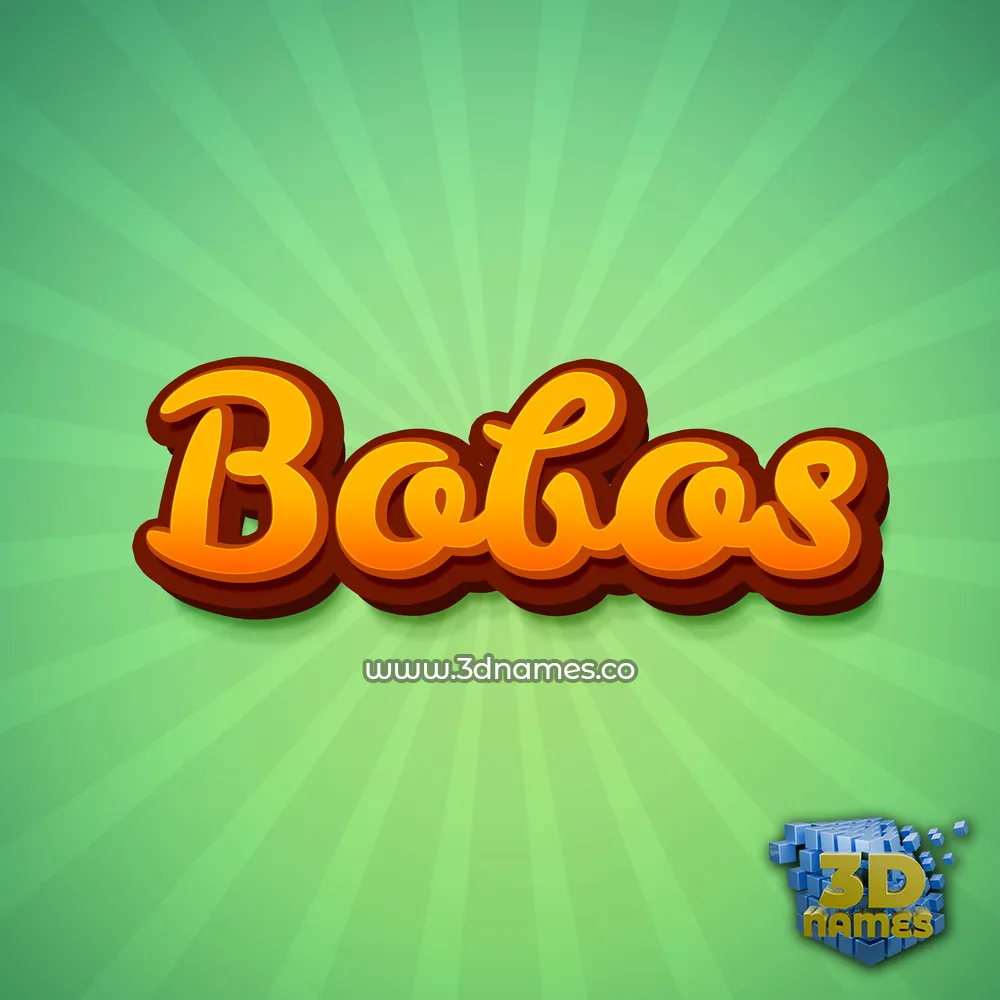 bobos in Green Rays style - 3D name wallpaper