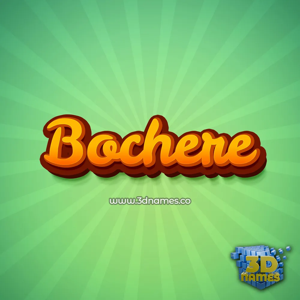 bochere in Green Rays style - 3D name wallpaper