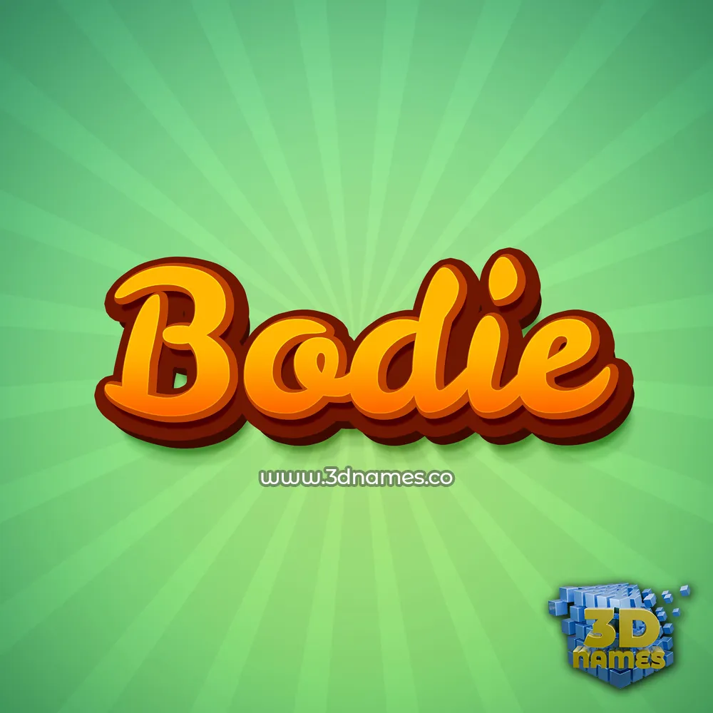 bodie in Green Rays style - 3D name wallpaper