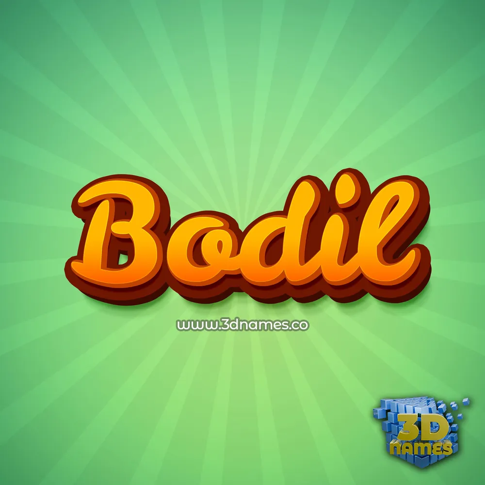 bodil in Green Rays style - 3D name wallpaper