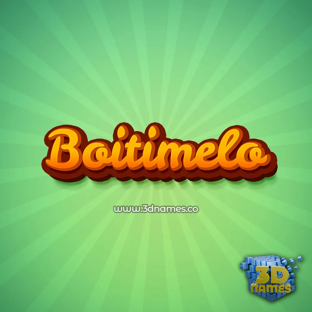 boitimelo in Green Rays style - 3D name wallpaper