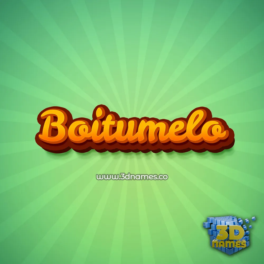 boitumelo in Green Rays style - 3D name wallpaper