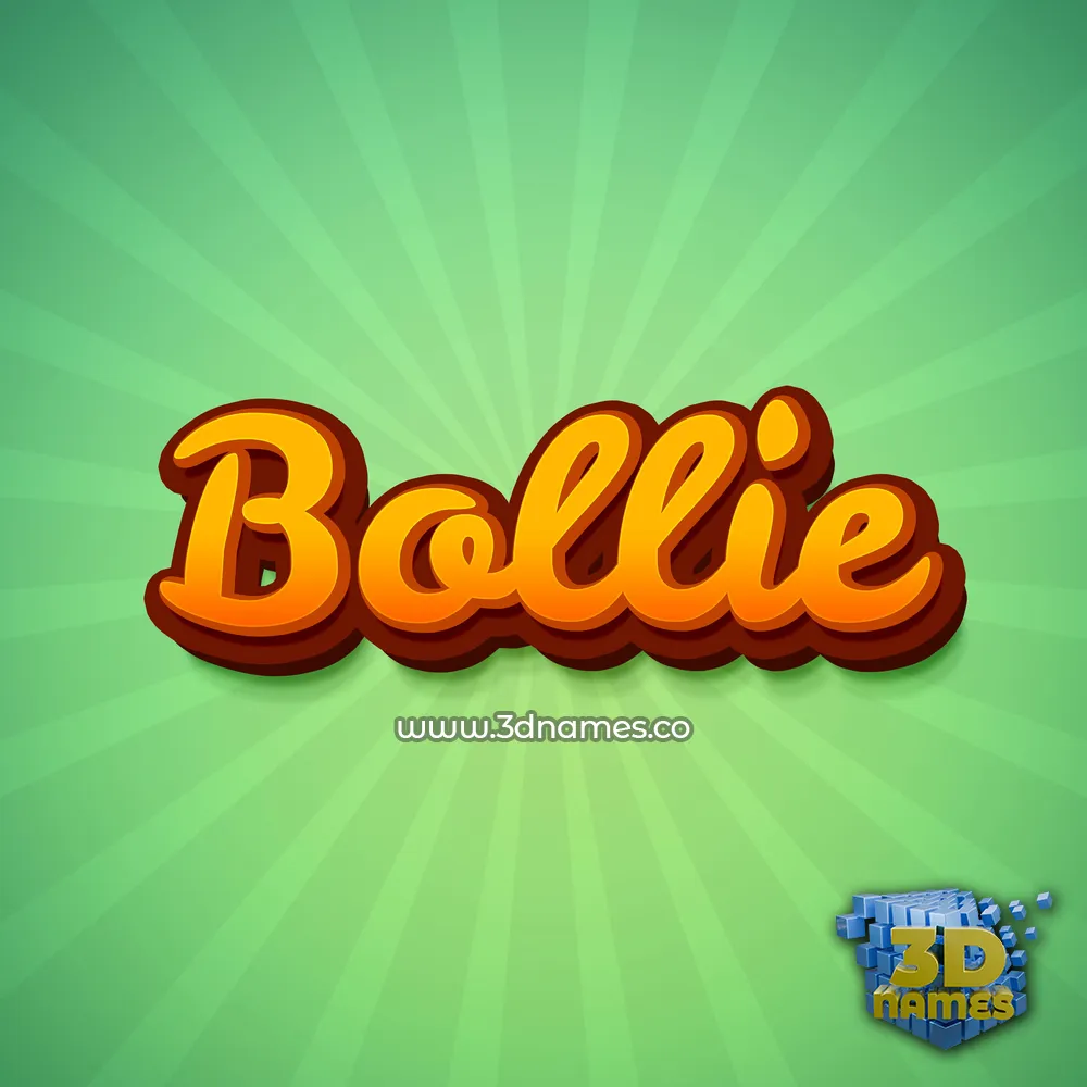 bollie in Green Rays style - 3D name wallpaper