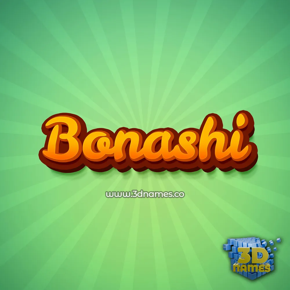 bonashi in Green Rays style - 3D name wallpaper