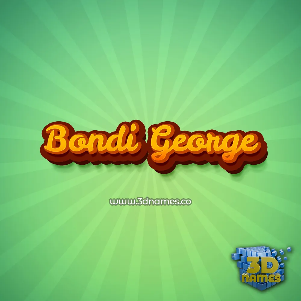 bondi george in Green Rays style - 3D name wallpaper