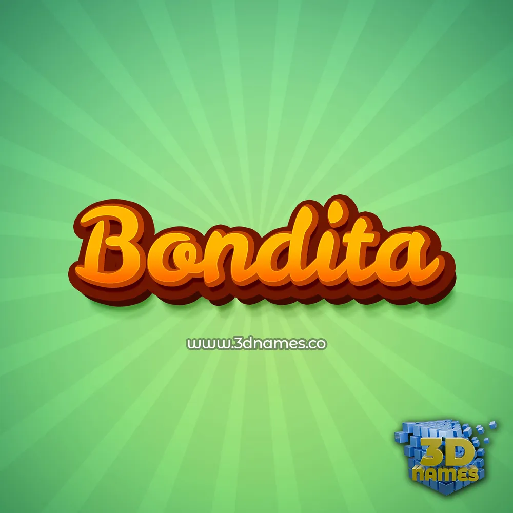 bondita in Green Rays style - 3D name wallpaper