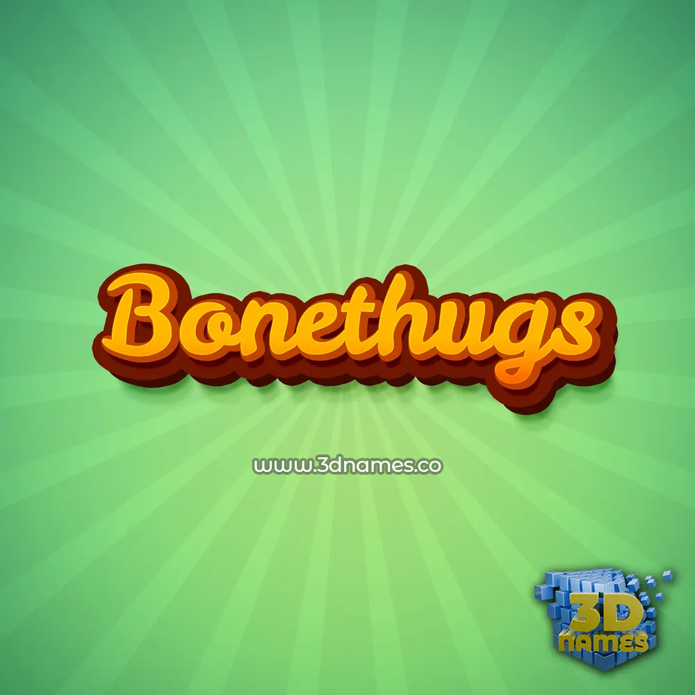 bonethugs in Green Rays style - 3D name wallpaper