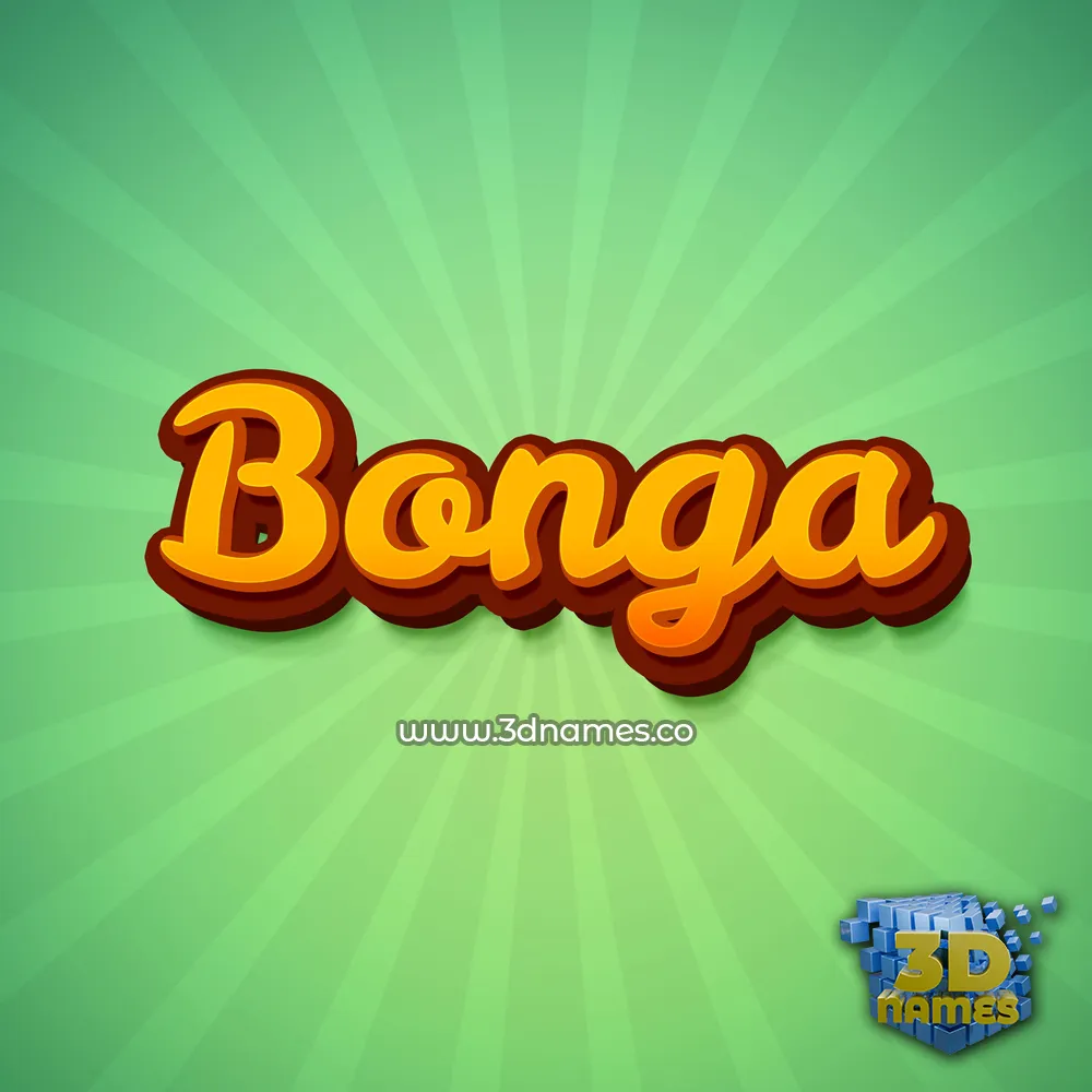 bonga in Green Rays style - 3D name wallpaper