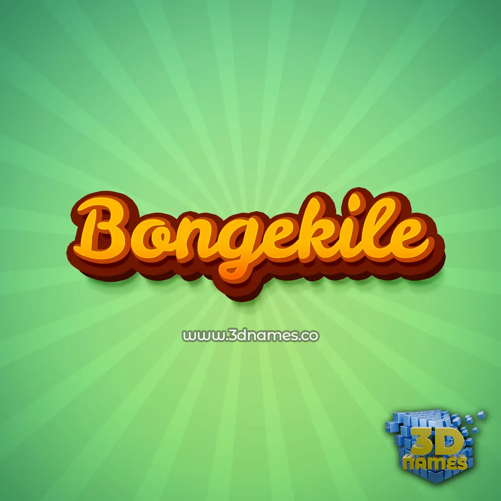 bongekile in Green Rays style - 3D name wallpaper