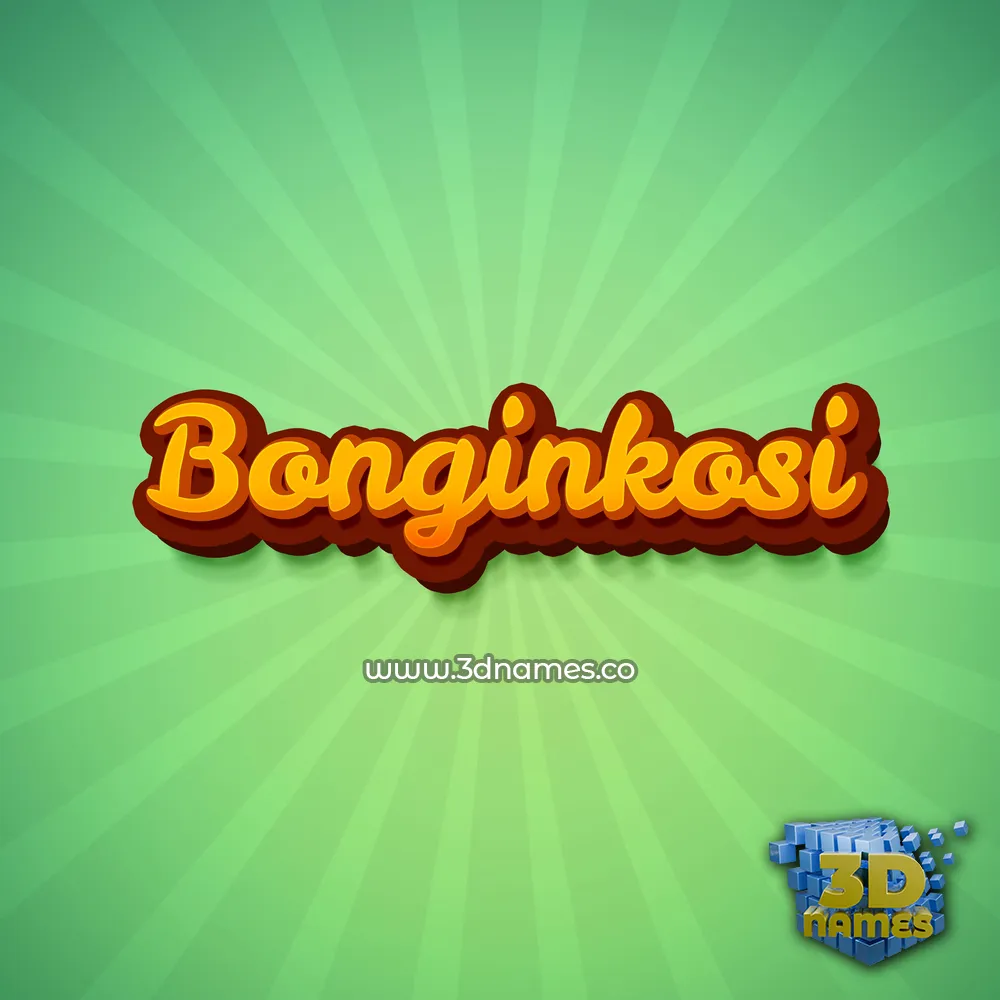 bonginkosi in Green Rays style - 3D name wallpaper