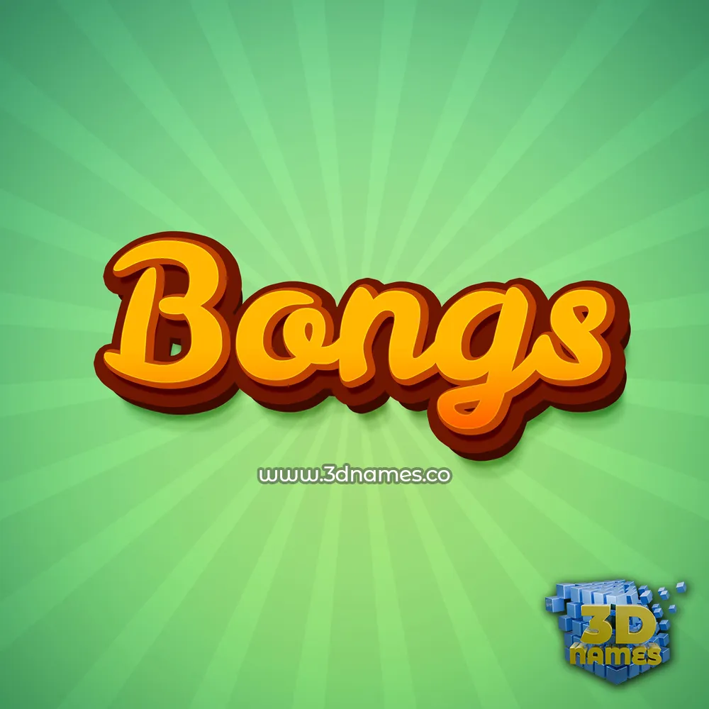 bongs in Green Rays style - 3D name wallpaper