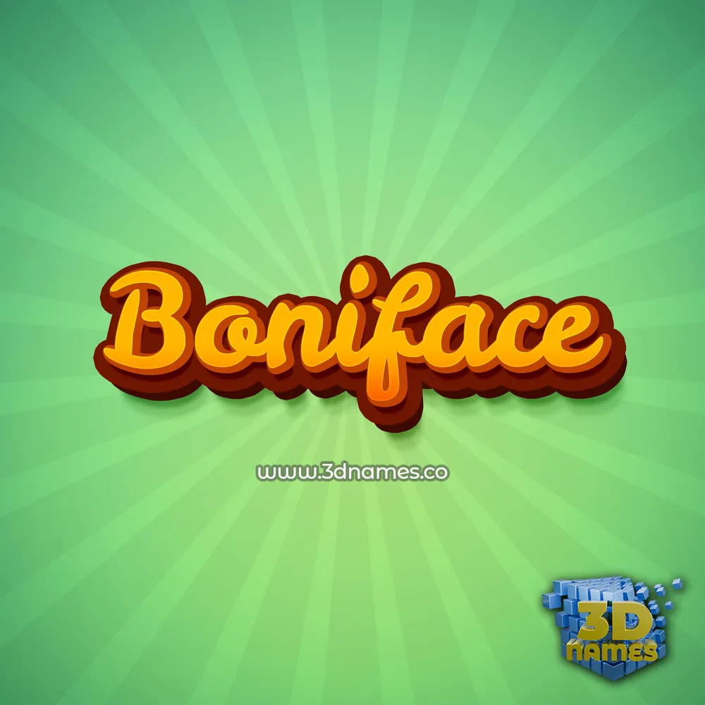 boniface in Green Rays style - 3D name wallpaper