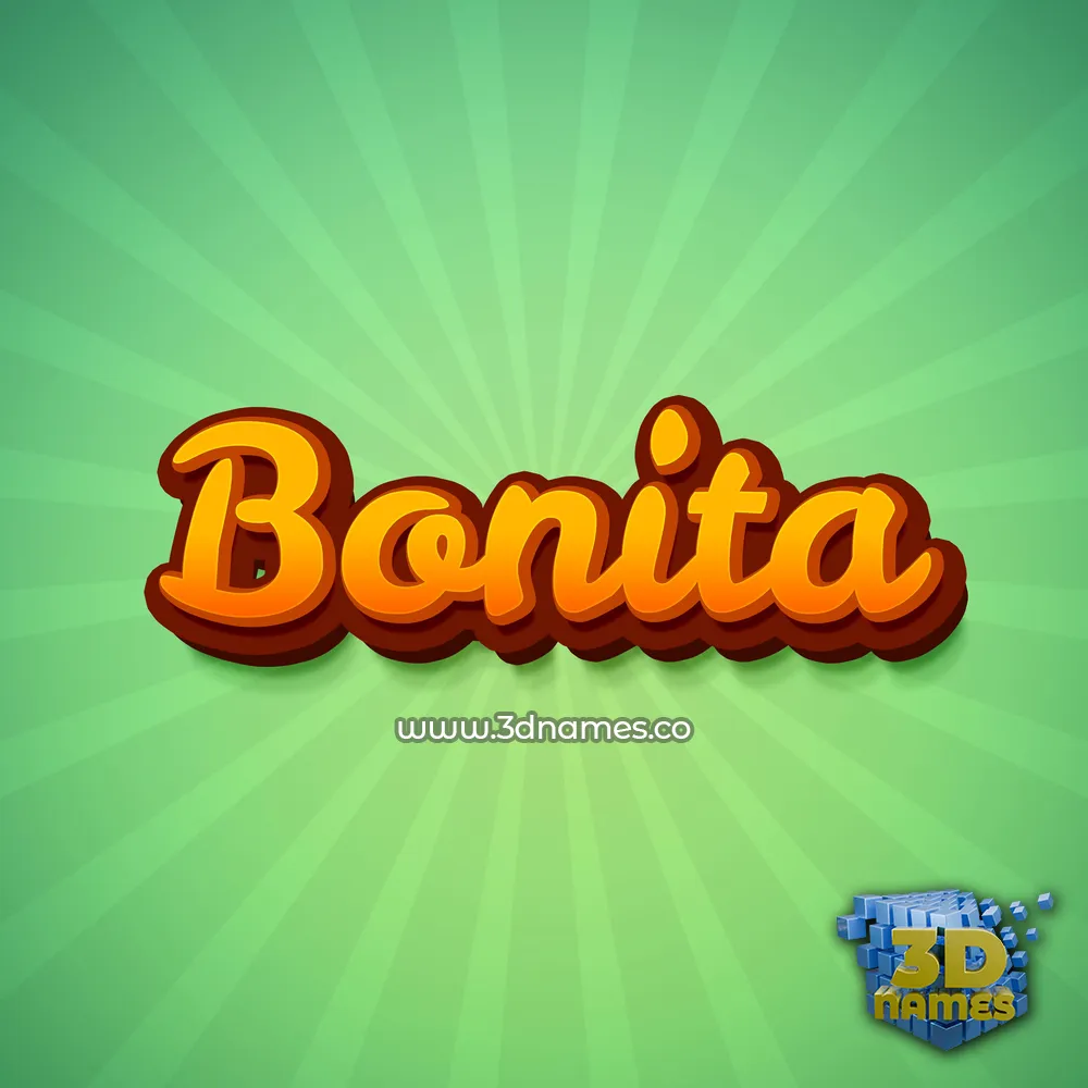 bonita in Green Rays style - 3D name wallpaper