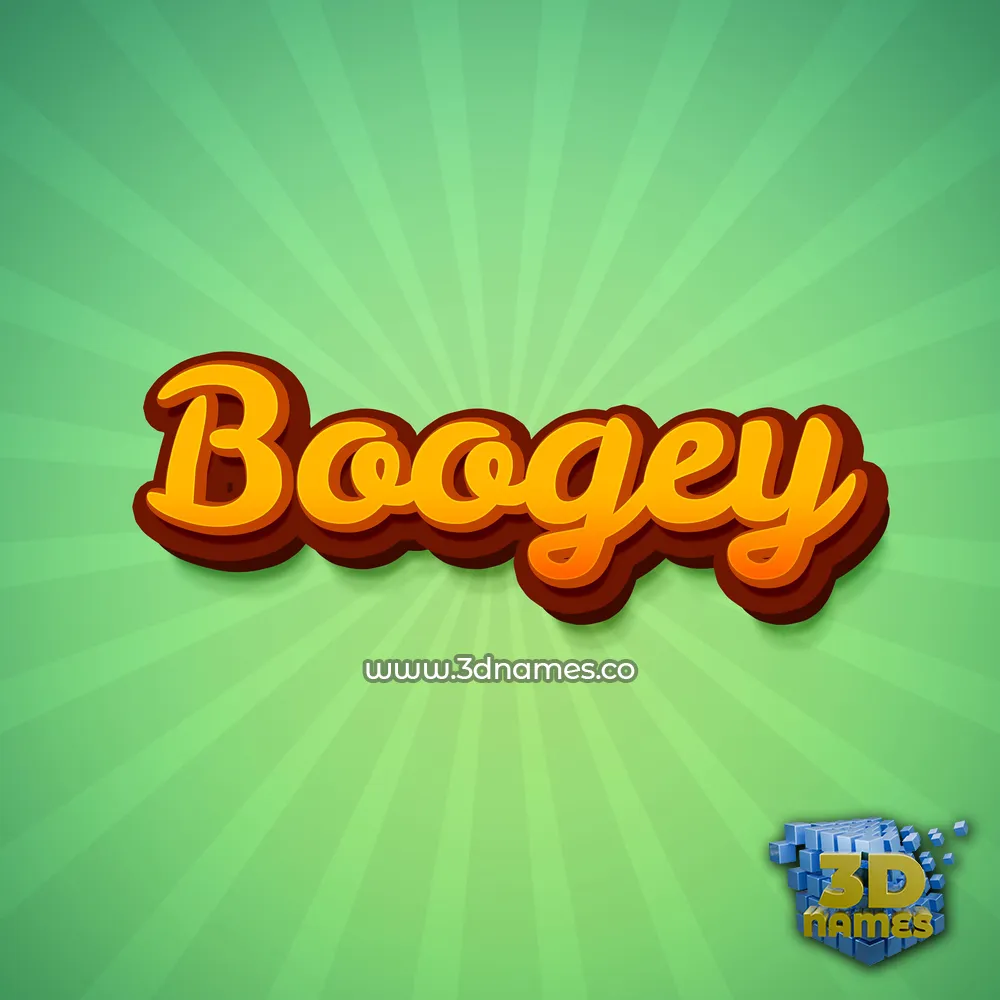 boogey in Green Rays style - 3D name wallpaper