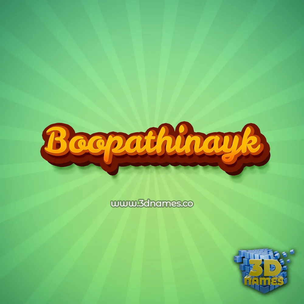 boopathinayk in Green Rays style - 3D name wallpaper