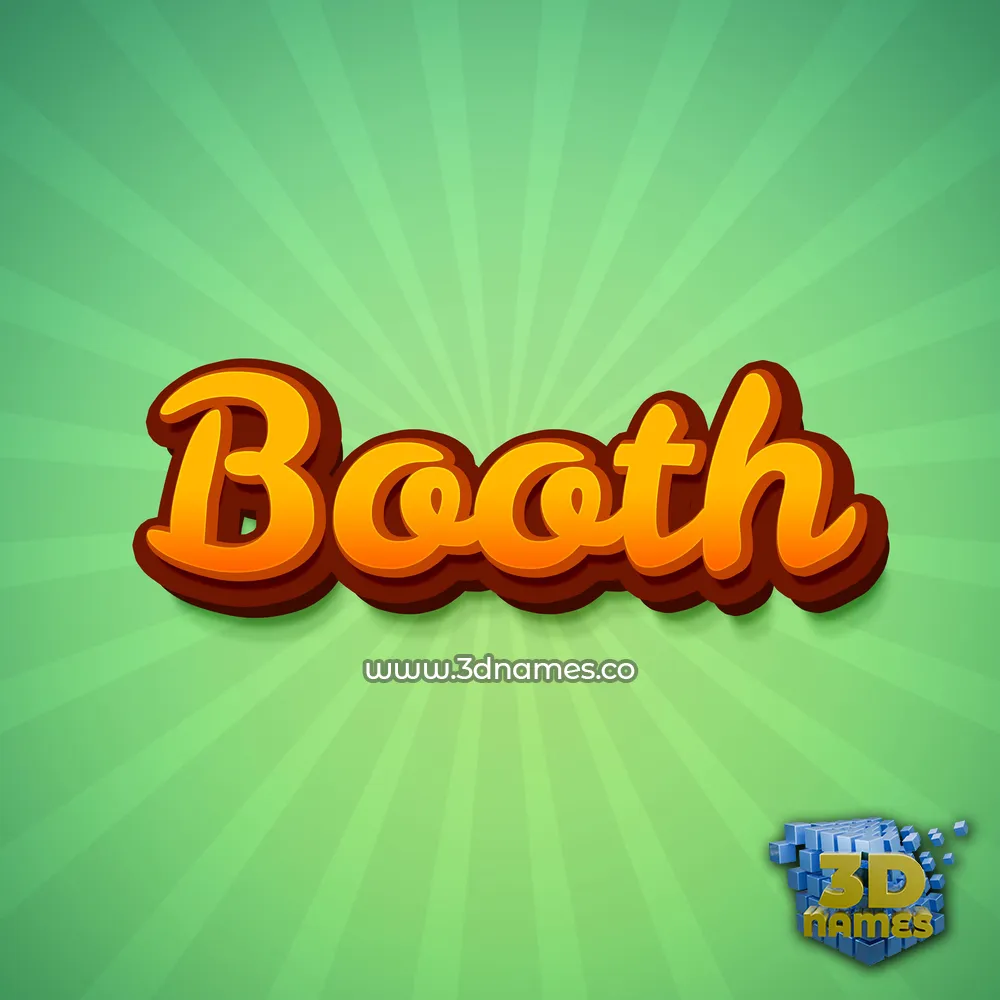 booth in Green Rays style - 3D name wallpaper