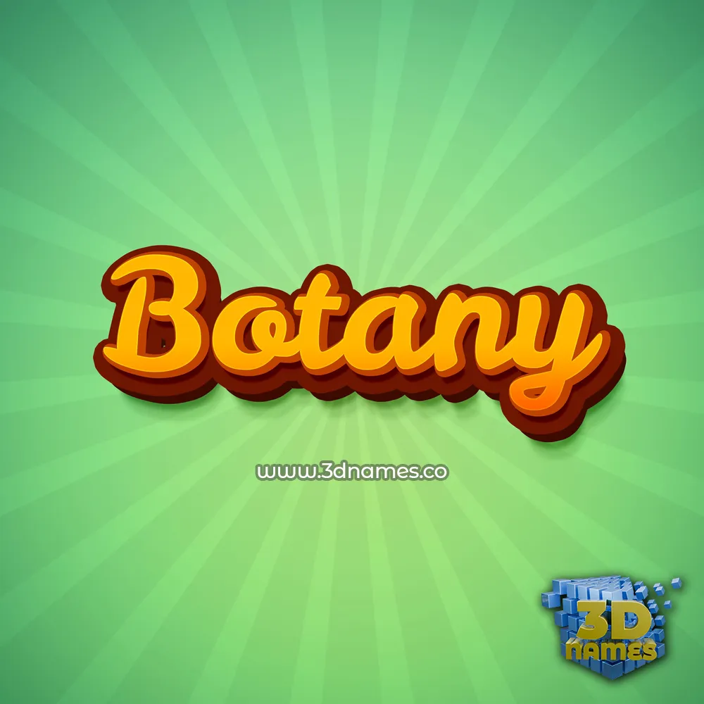 botany in Green Rays style - 3D name wallpaper