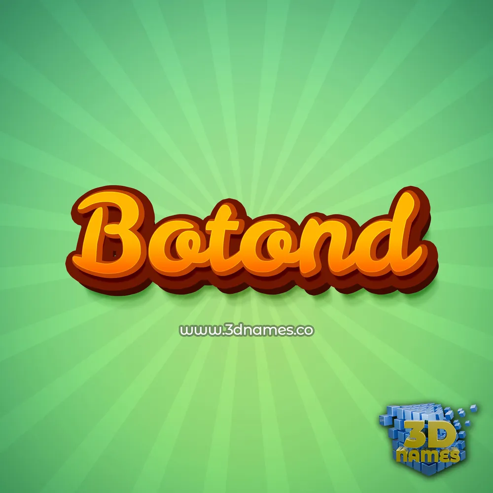 botond in Green Rays style - 3D name wallpaper