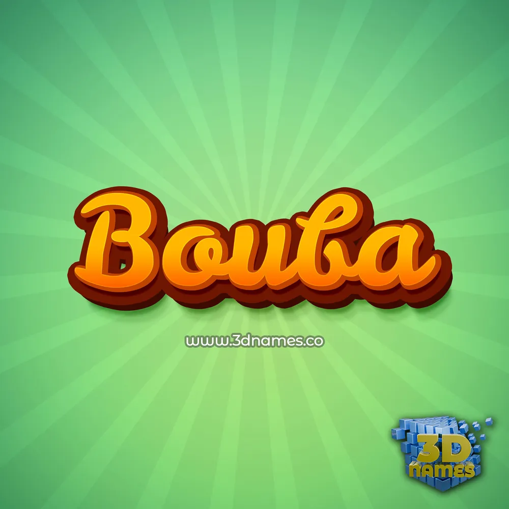 bouba in Green Rays style - 3D name wallpaper