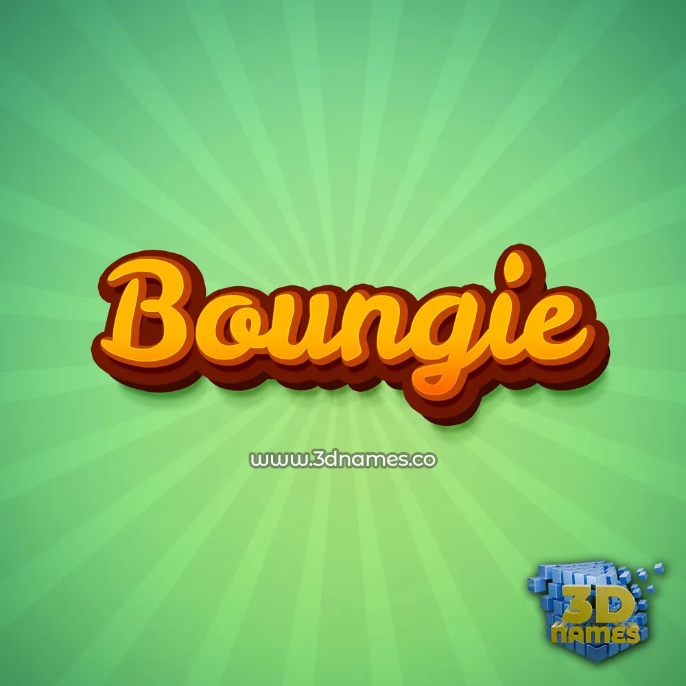 boungie in Green Rays style - 3D name wallpaper