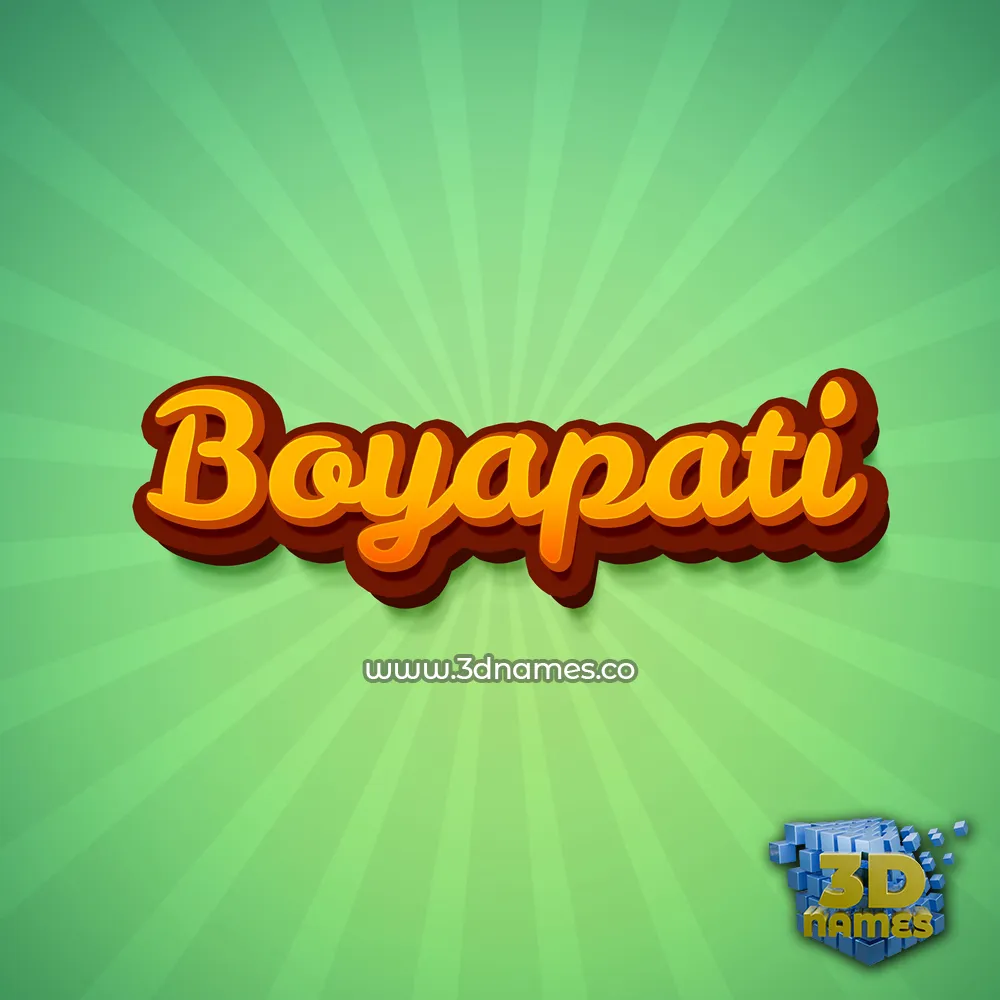 boyapati in Green Rays style - 3D name wallpaper