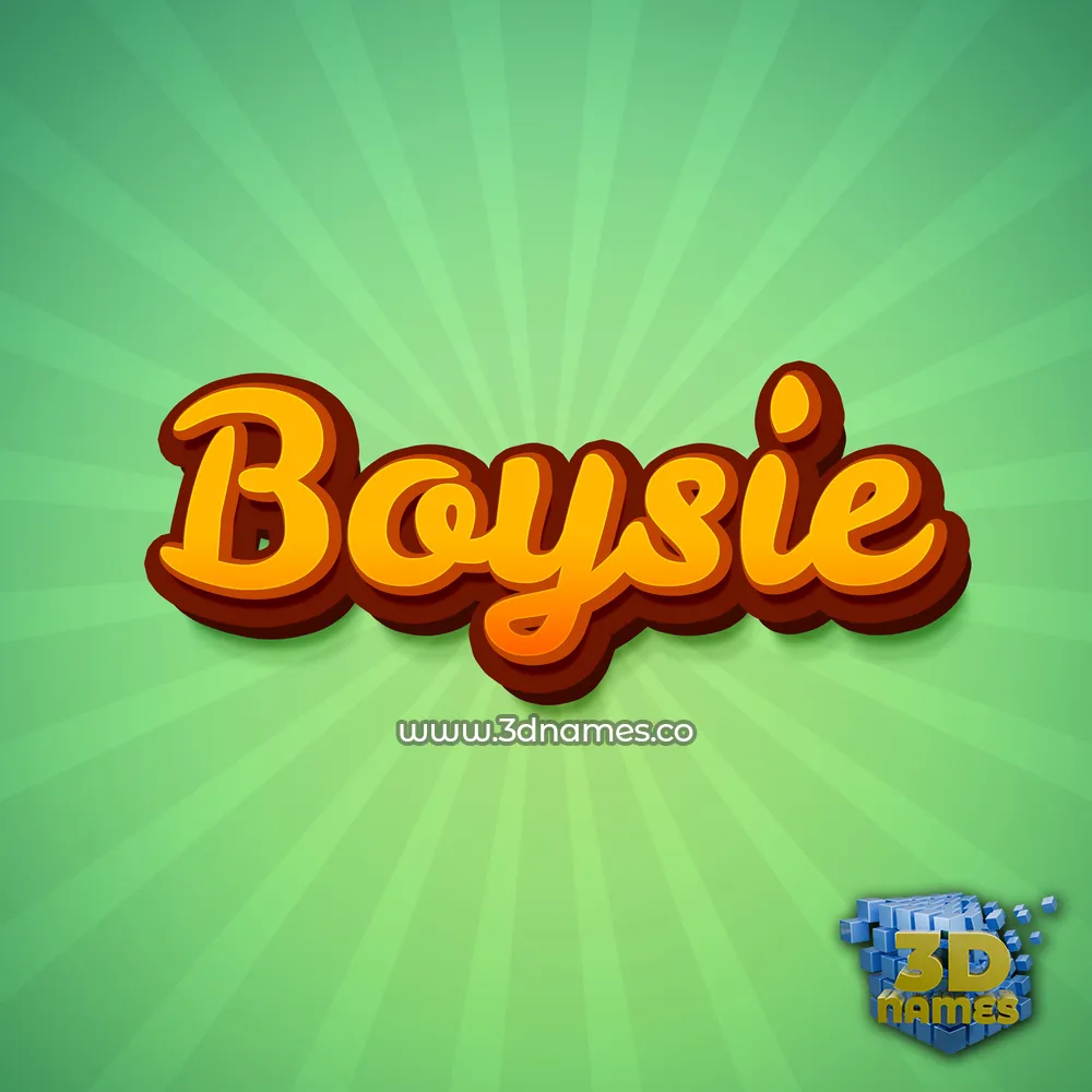 boysie in Green Rays style - 3D name wallpaper