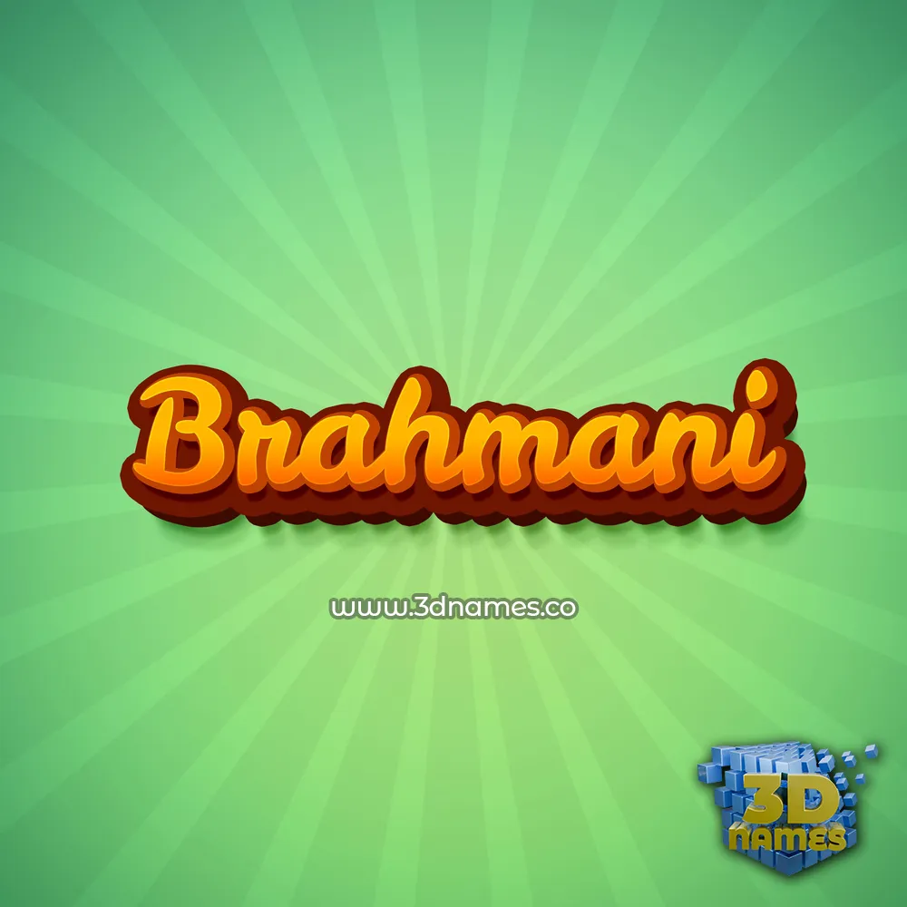 brahmani in Green Rays style - 3D name wallpaper