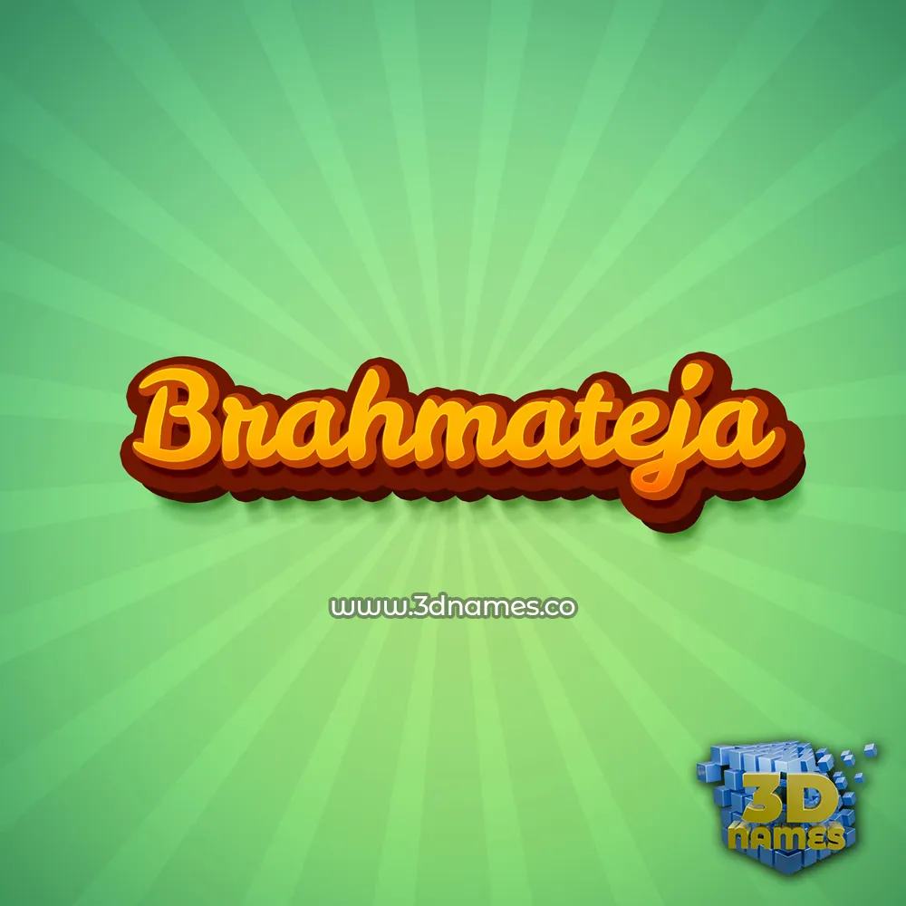 brahmateja in Green Rays style - 3D name wallpaper