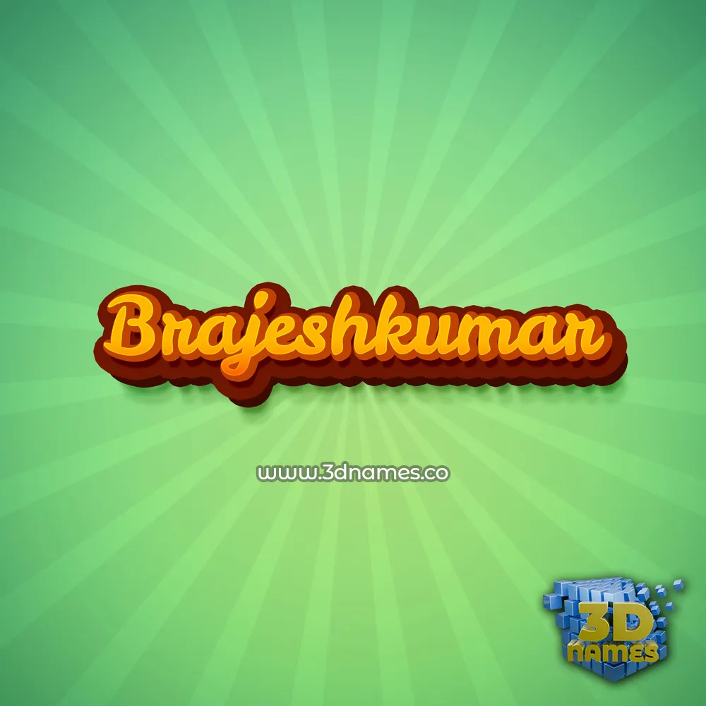 brajeshkumar in Green Rays style - 3D name wallpaper