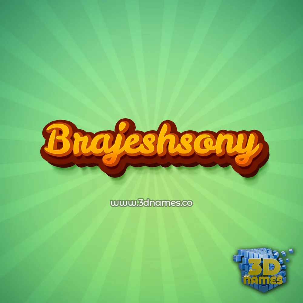brajeshsony in Green Rays style - 3D name wallpaper