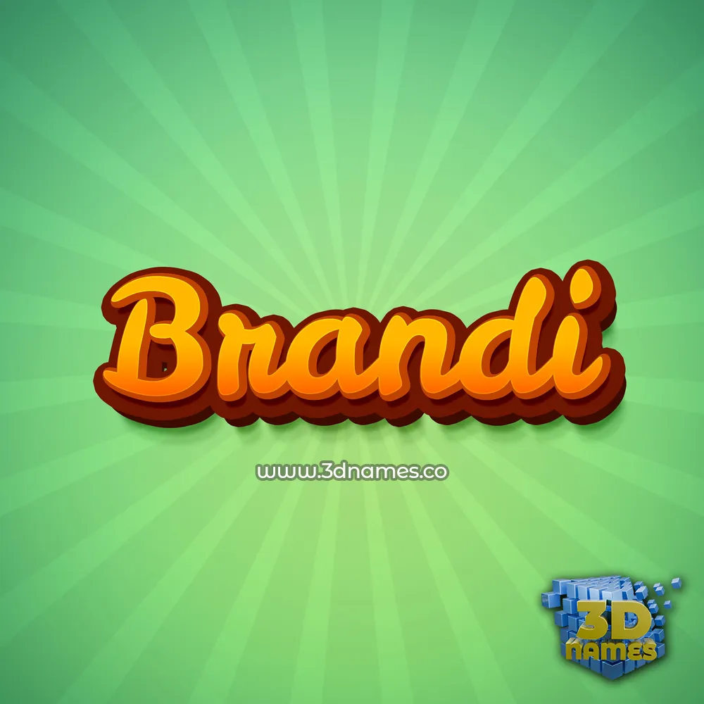 brandi in Green Rays style - 3D name wallpaper