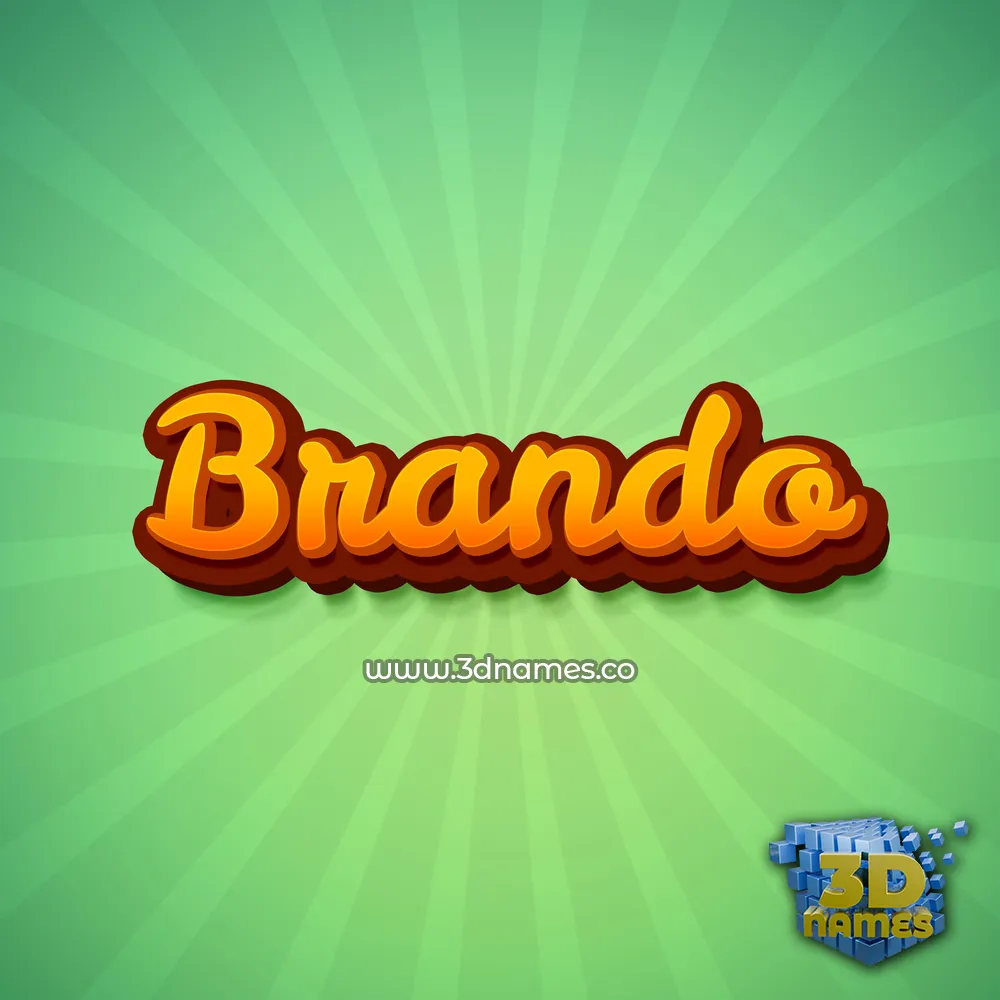 brando in Green Rays style - 3D name wallpaper