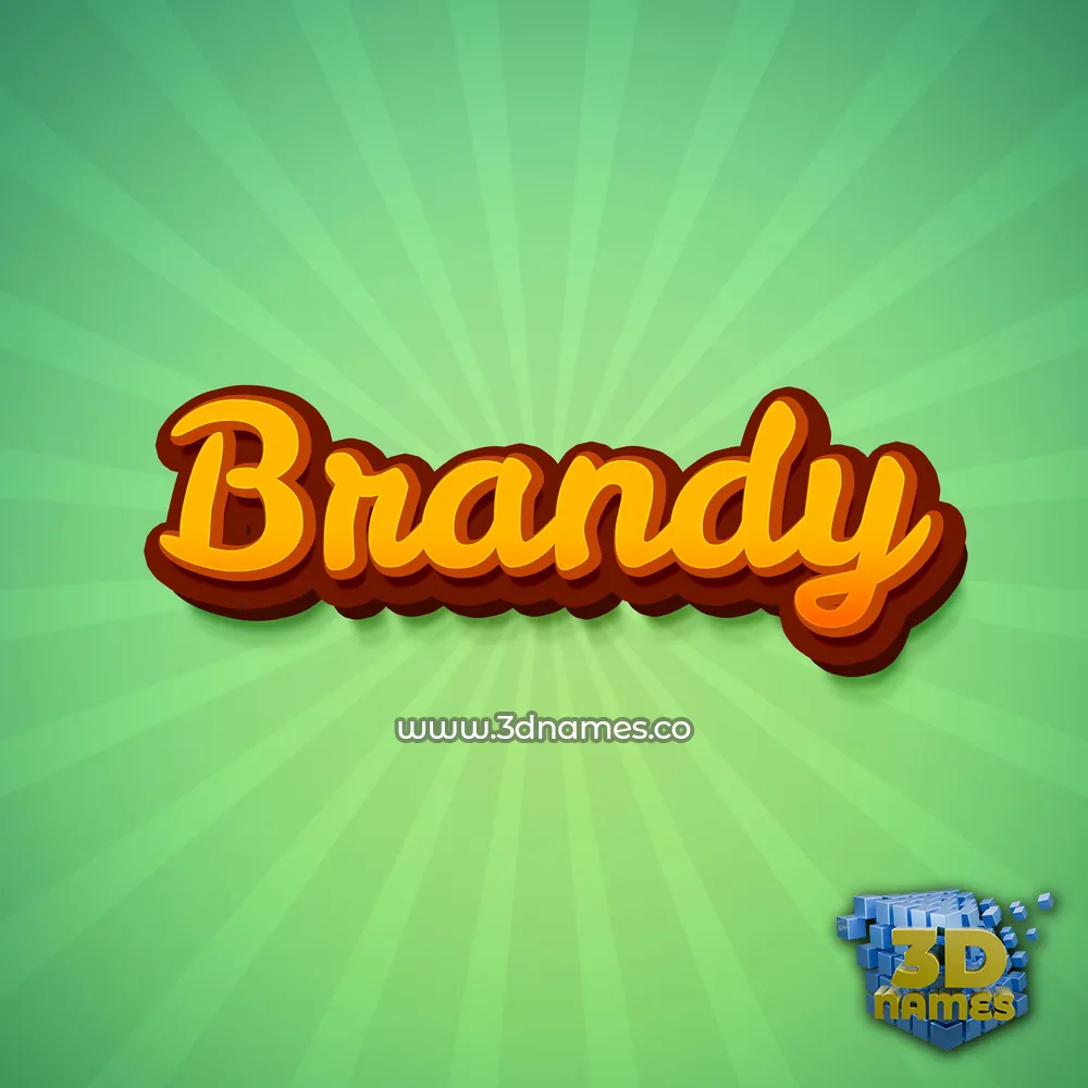brandy in Green Rays style - 3D name wallpaper
