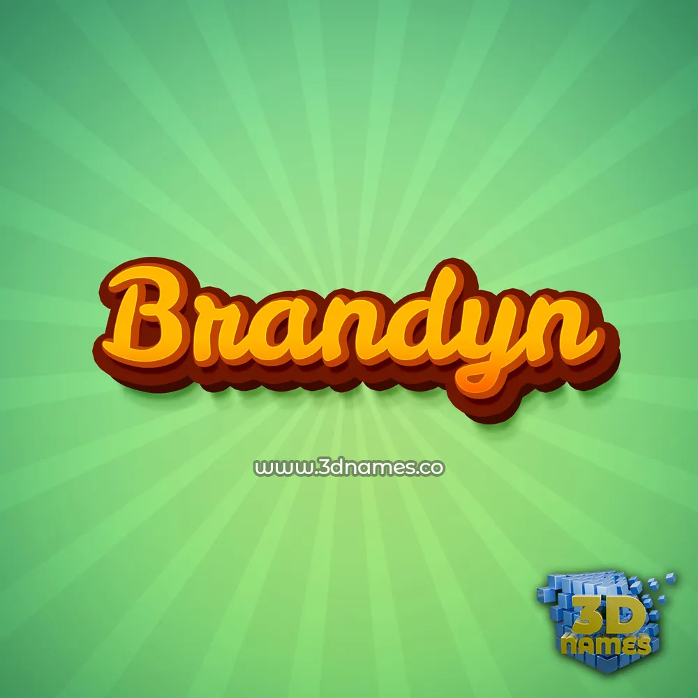brandyn in Green Rays style - 3D name wallpaper
