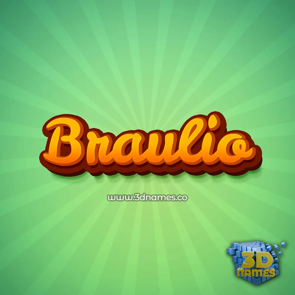 braulio in Green Rays style - 3D name wallpaper