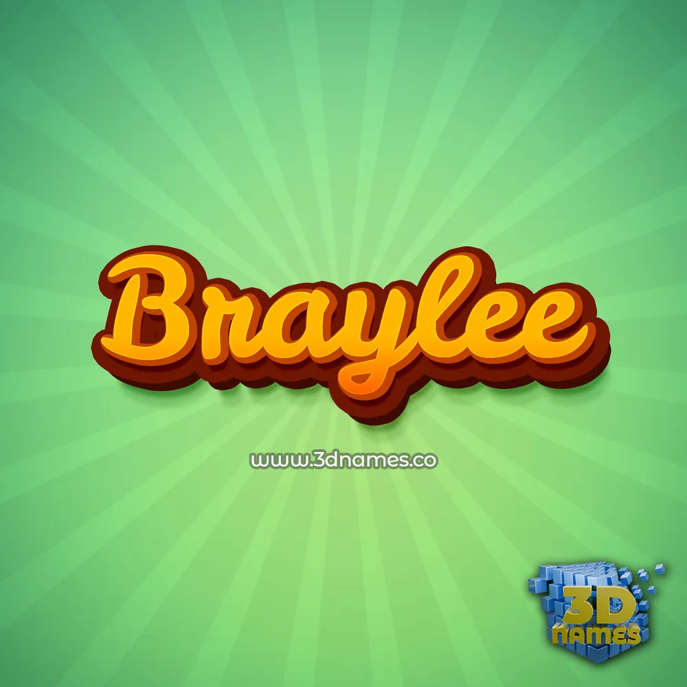 braylee in Green Rays style - 3D name wallpaper