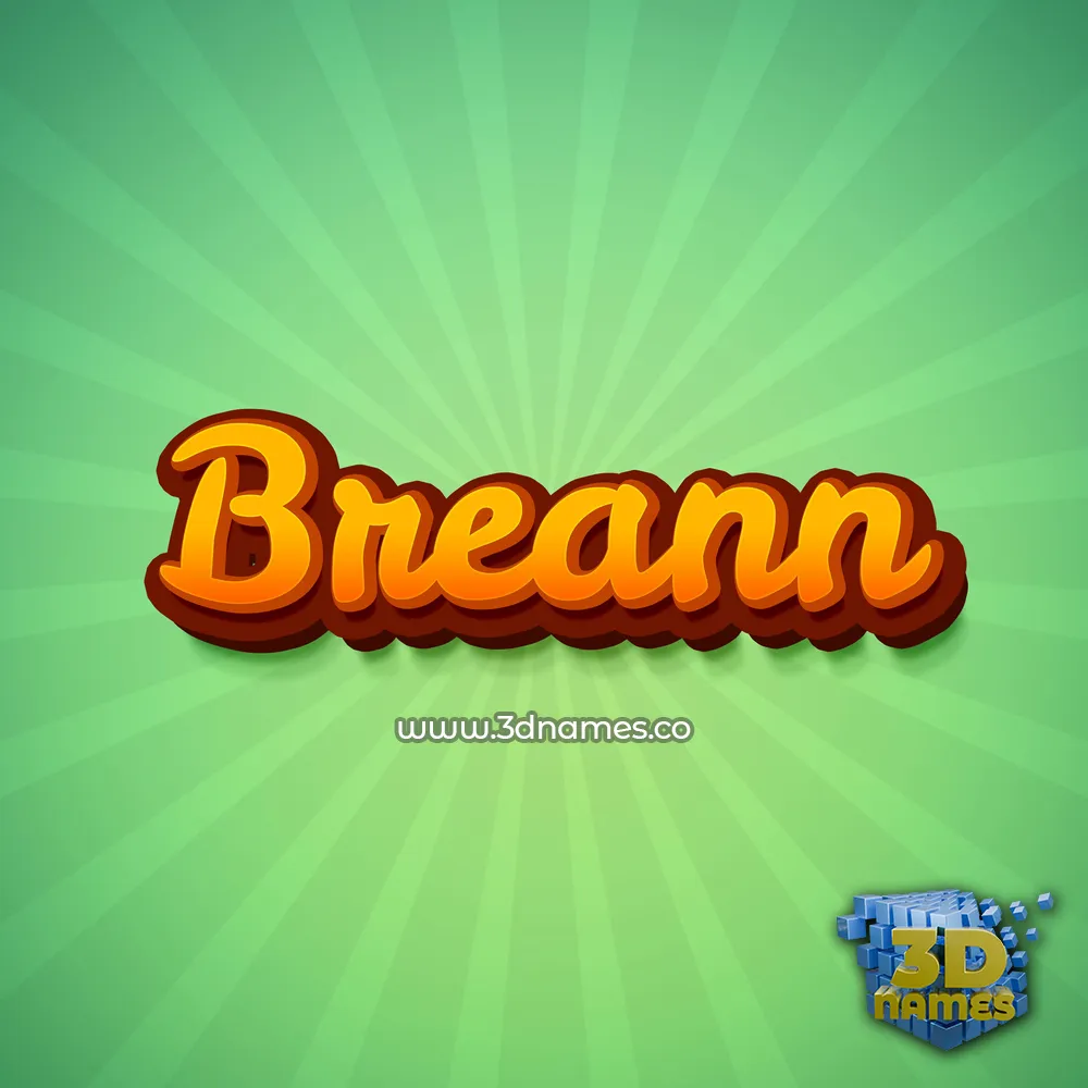 breann in Green Rays style - 3D name wallpaper