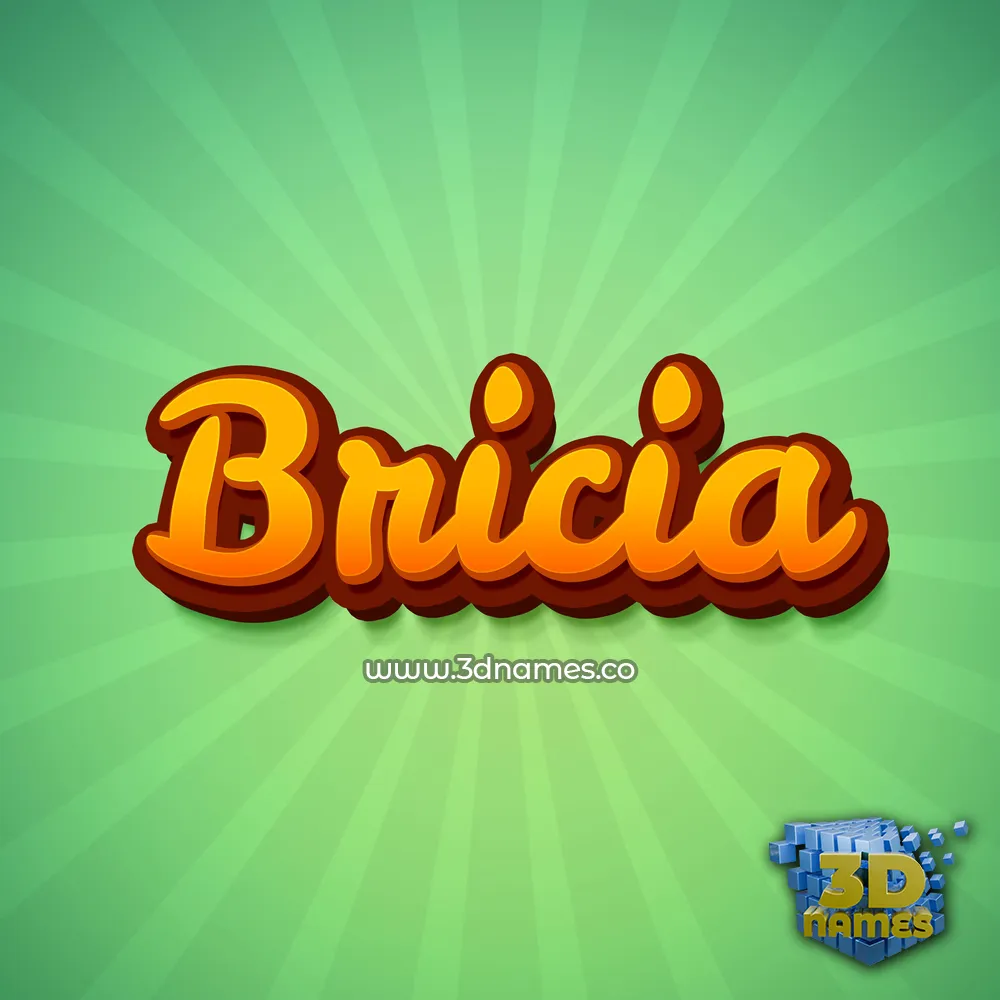 bricia in Green Rays style - 3D name wallpaper