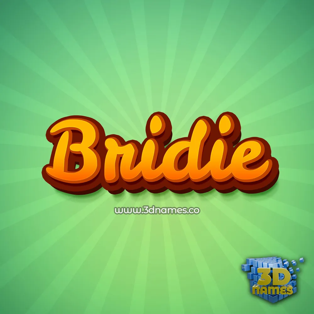 bridie in Green Rays style - 3D name wallpaper