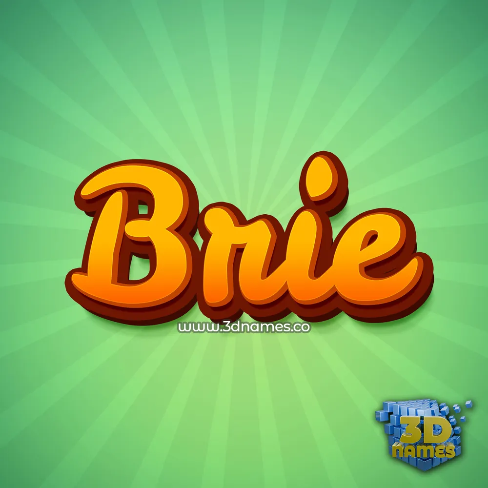 brie in Green Rays style - 3D name wallpaper
