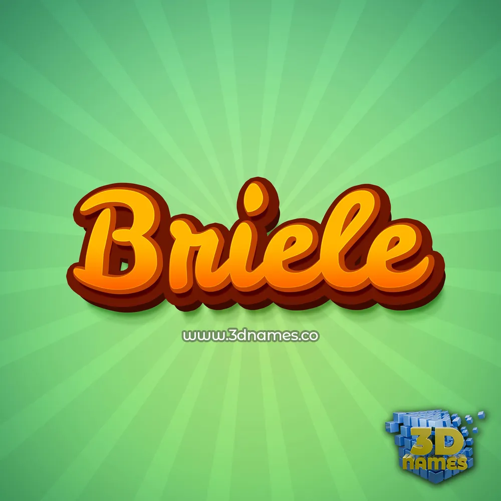 briele in Green Rays style - 3D name wallpaper