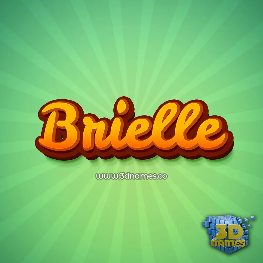 brielle in Green Rays style - 3D name wallpaper