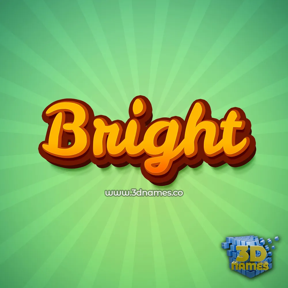 bright in Green Rays style - 3D name wallpaper
