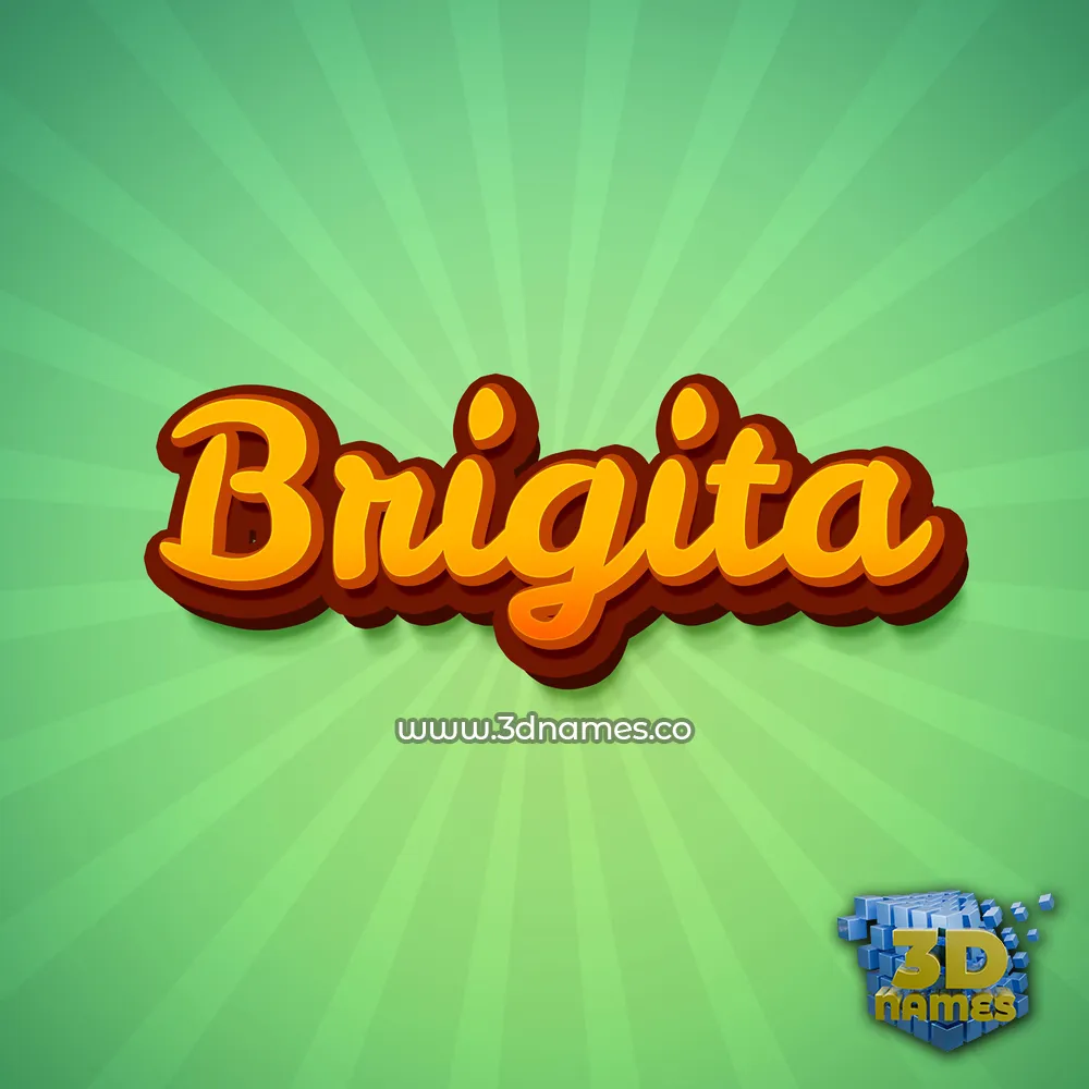 brigita in Green Rays style - 3D name wallpaper