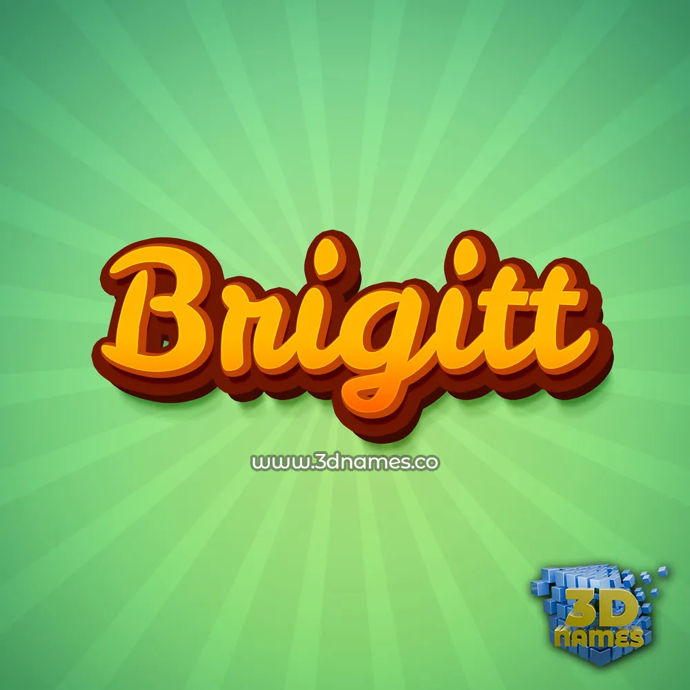 brigitt in Green Rays style - 3D name wallpaper