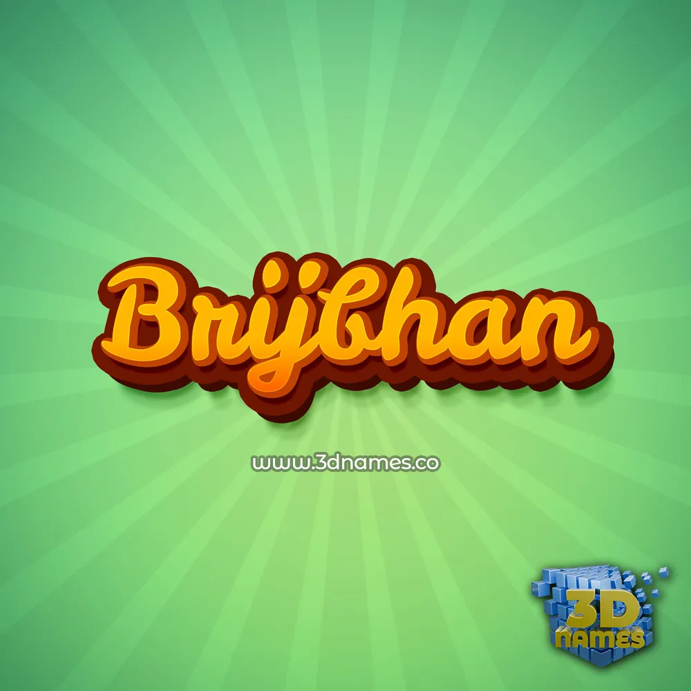 brijbhan in Green Rays style - 3D name wallpaper