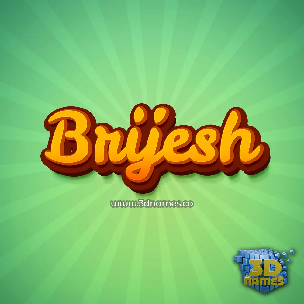 brijesh in Green Rays style - 3D name wallpaper