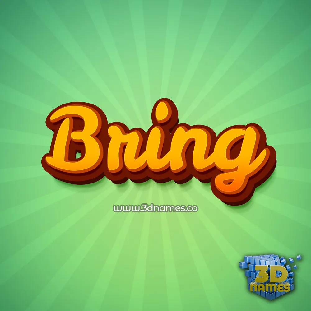 bring in Green Rays style - 3D name wallpaper